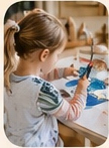 Child making crafts